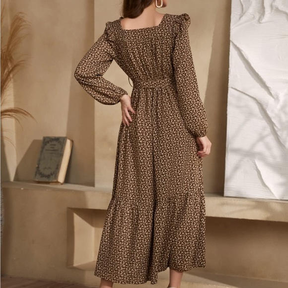 •SHEIN brown floral dress• - Picture 3 of 3